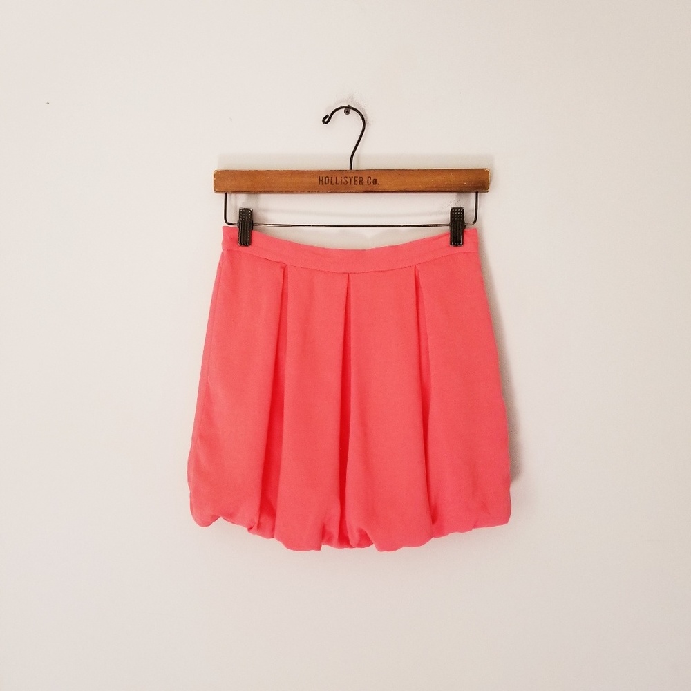 Alice Olivia Rhymes Mini Bubble Skirt Coral Sz 2
